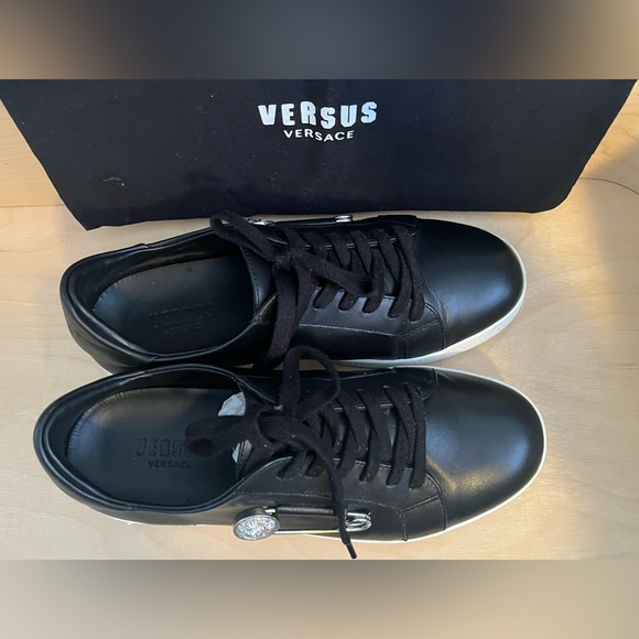 Versus Versace Black Safety Pin Sneakers - Picture 4 of 11